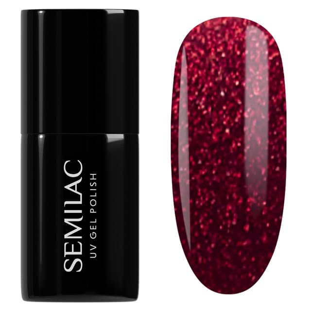 955 Semilac Ημιμόνιμο βερνίκι Holly Berry Red 7 ml