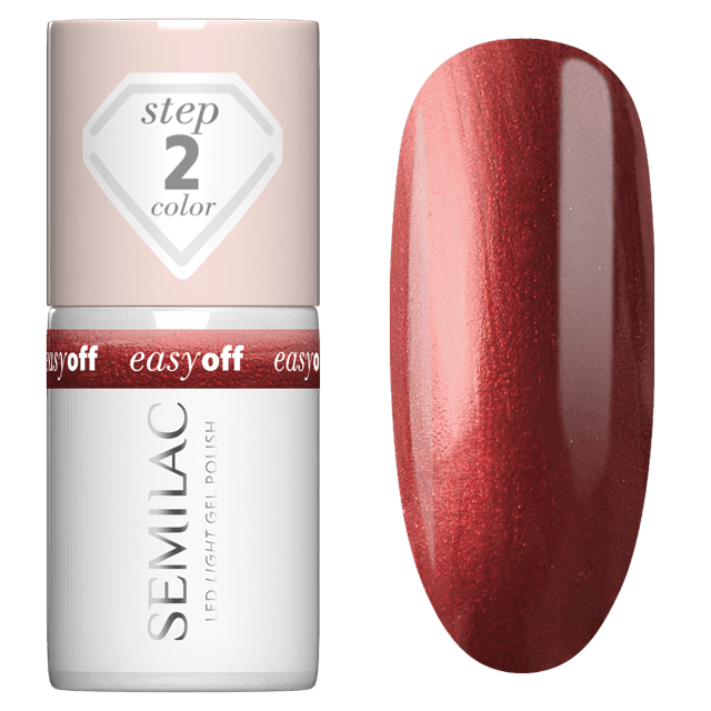 L22 Semilac EASY OFF Βερνίκι νυχιών LED LIGHT Russet Red 7 ml