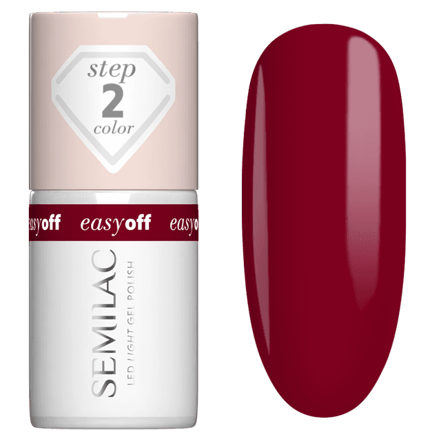 L23 Semilac EASY OFF Βερνίκι νυχιών LED LIGHT Burgundy 7 ml