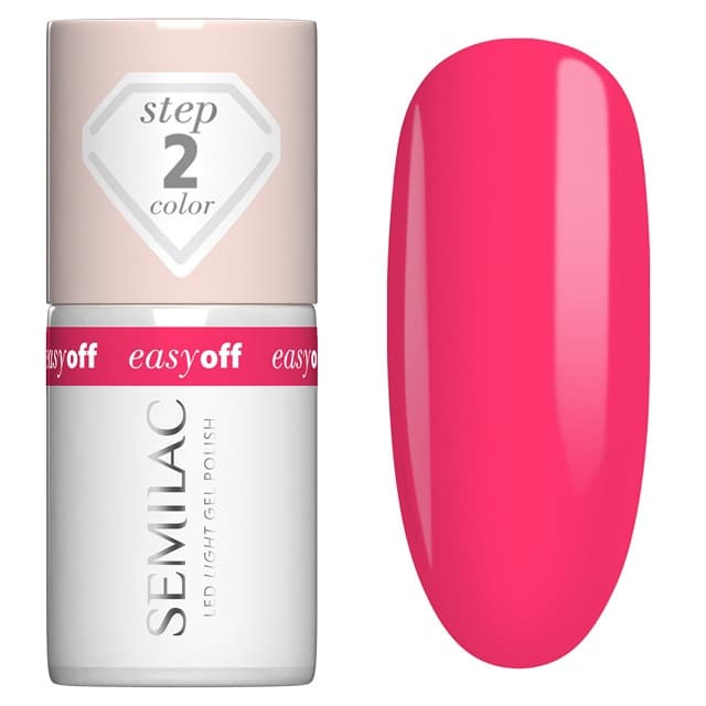 L25 Semilac EASY OFF Βερνίκι νυχιών LED LIGHT Neon Pink 7 ml